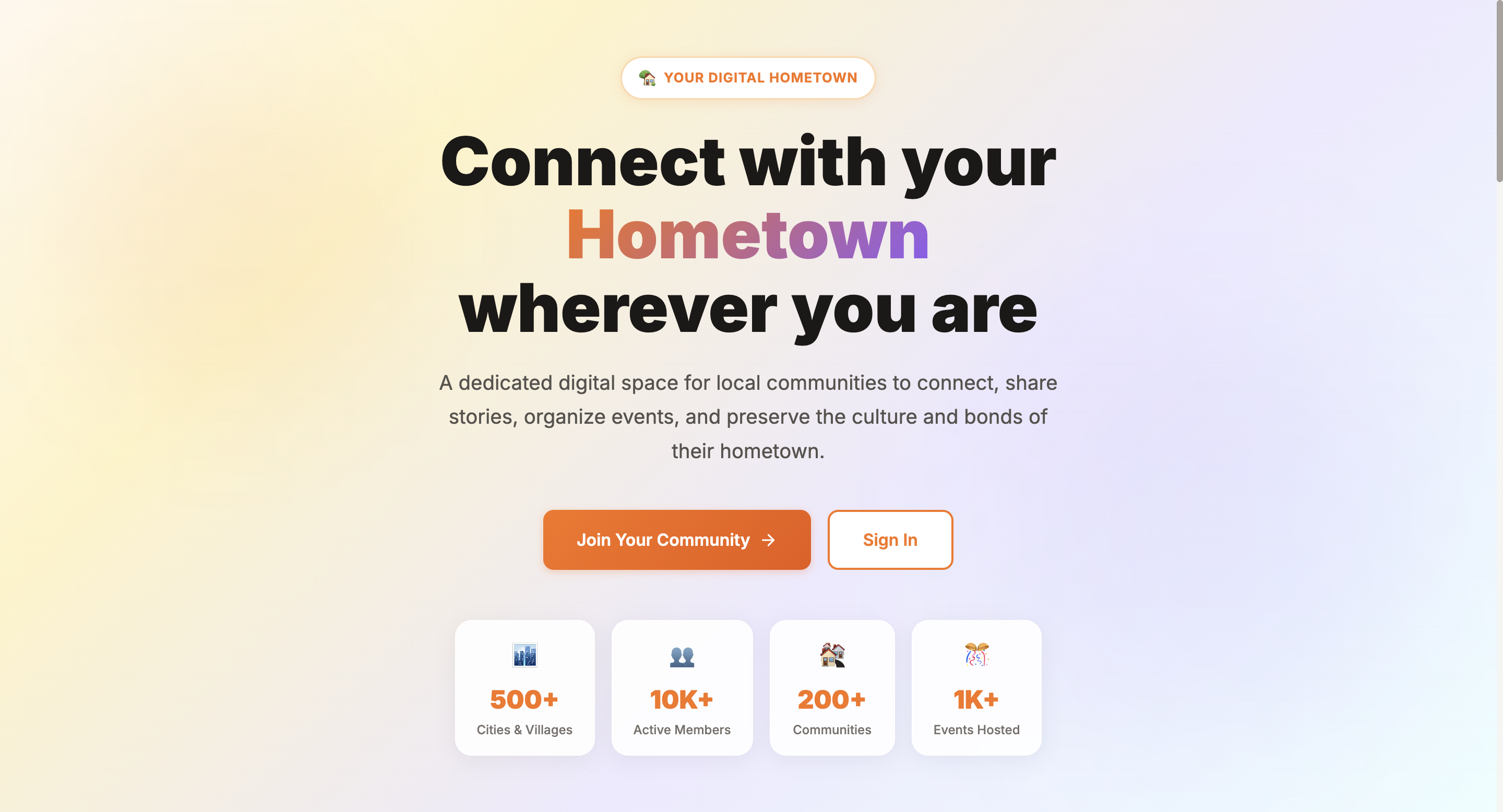 HometownHub preview